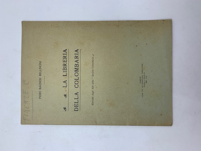 La libreria della Colombaria